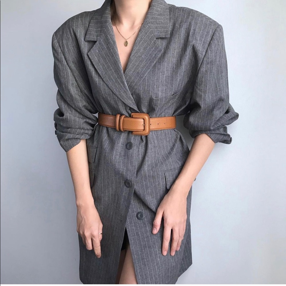 SOLD❤️Vintage✨Striped Blazer Dress oversized